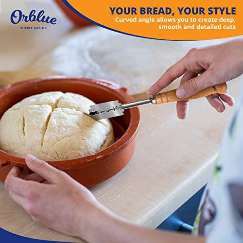 Orblue Bread Lame Dough Scoring Tool, Bread Blade for Dough Scoring Knife  for Artisan Bread, Essential Sourdough Bread Baking Supplies, 12 Blades  Included - Yahoo Shopping