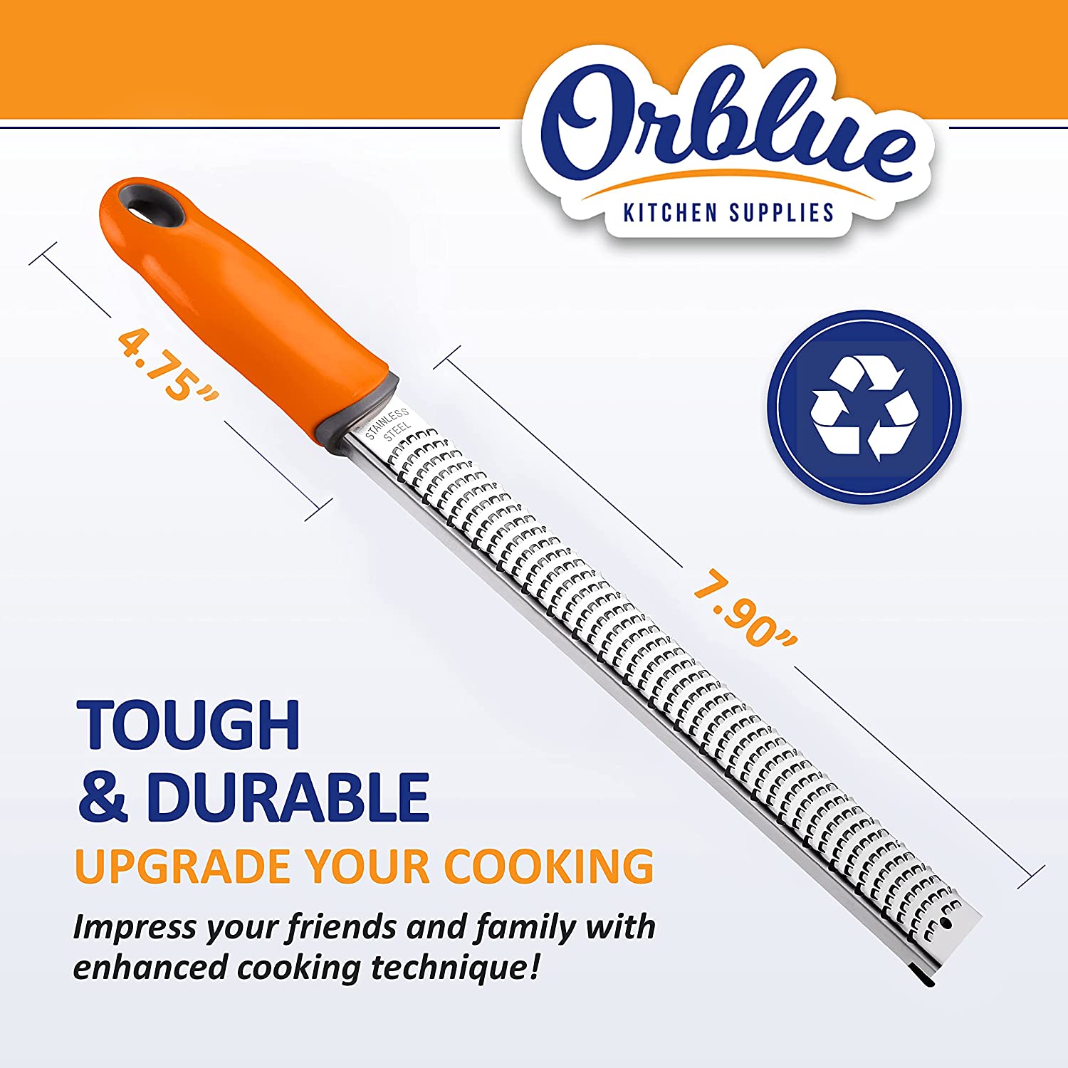 Orblue Rotary Cheese Grater with Multipurpose Stainless Steel Drum