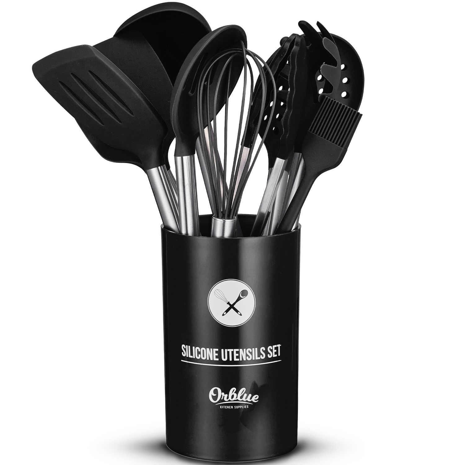 ORBLUE 14-piece Silicone Kitchen Utensil Set with Caddy for Storage – Orblue
