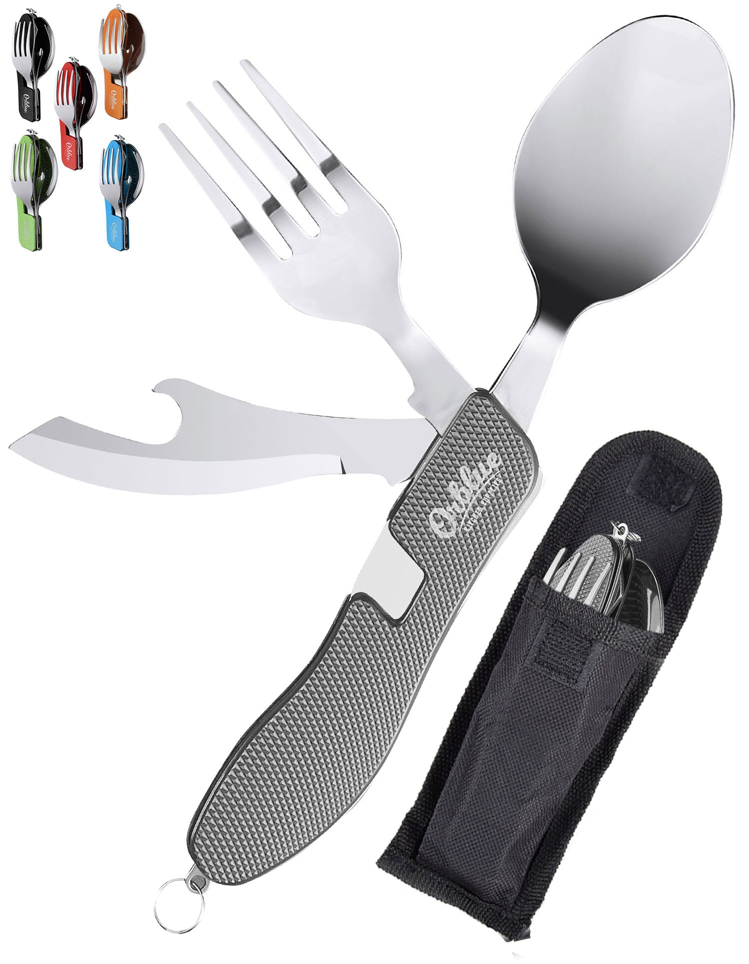 Camping Cutlery Utensils, Portable Stainless Steel Spoon, Fork 